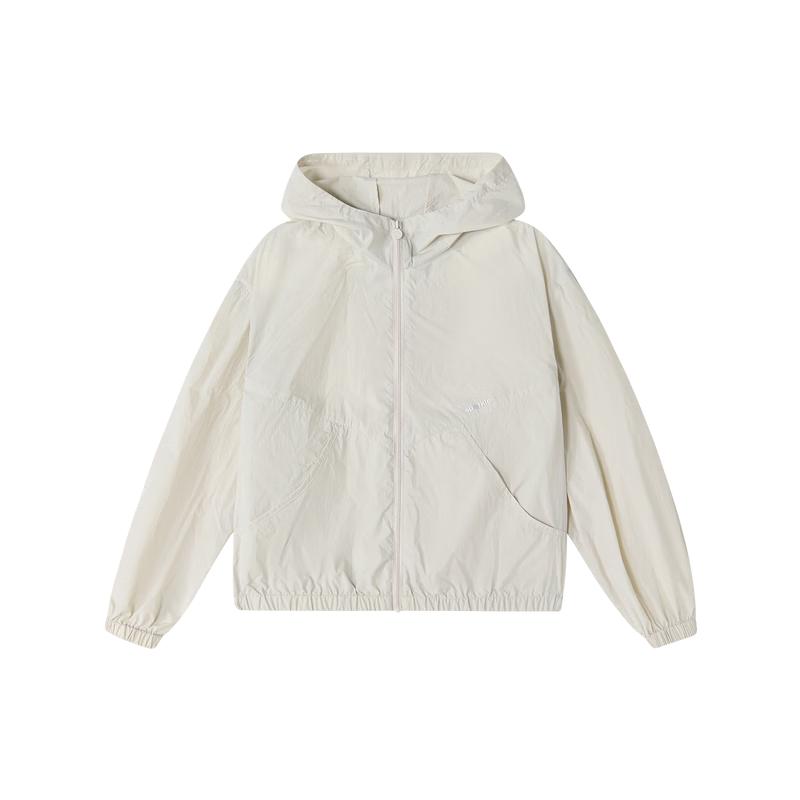 Girls' Hooded Zipper Sun Protection Jacket