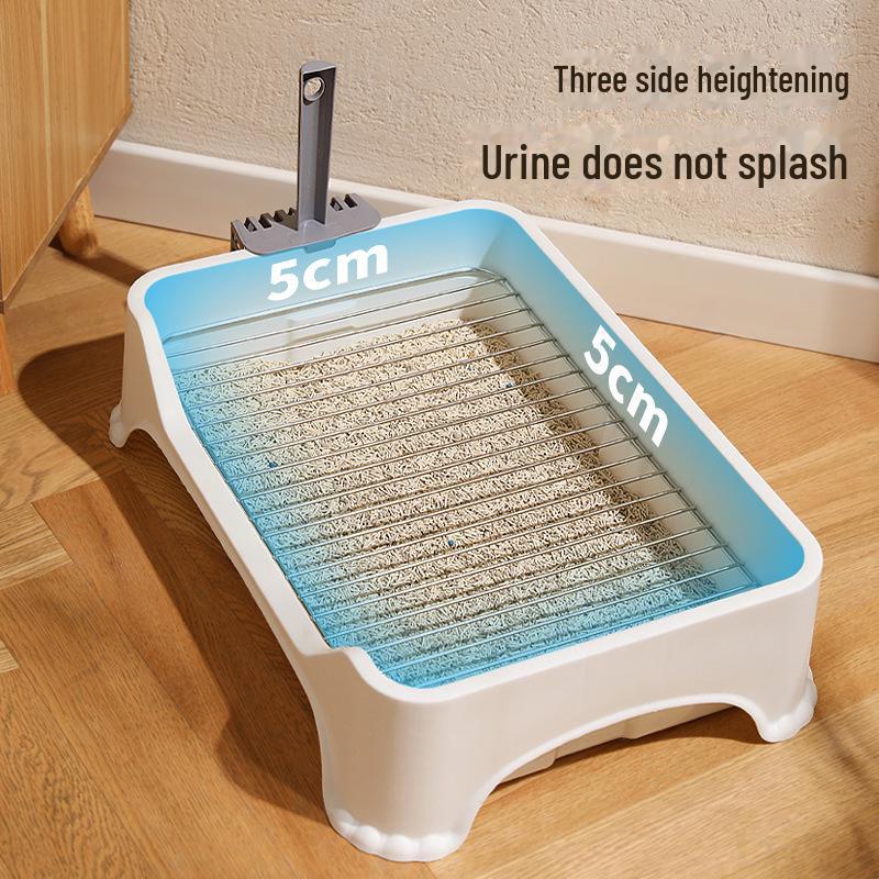 Splash-Proof High-Sided Dog Toilet for Teddy and Poodle - Easy To Clean Pet Loo
