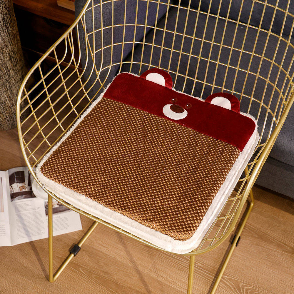 40x40cm Cartoon Animal Husky Cool Seat Cushion Office Chair Breathable Vine Seat Cushion Hip and Butt Protection Cushion