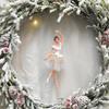 Christmas Ornaments Stree Decoration Girl Bithday Gift Xmas Plastic Hanging Decoration Dancing Silver Tutu Ballerina Christmas Gifts