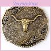 Belt Buckle Bull Head Golden Handmade Homemade Belt Accessories Waistband Diy Western Cowboy Rock Style K53