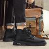 British Style Men's Lace Up Ankle Boots High Top Cowboy Leather Boots Leisure Comfly Work Shoes for Men Military Combat Boots