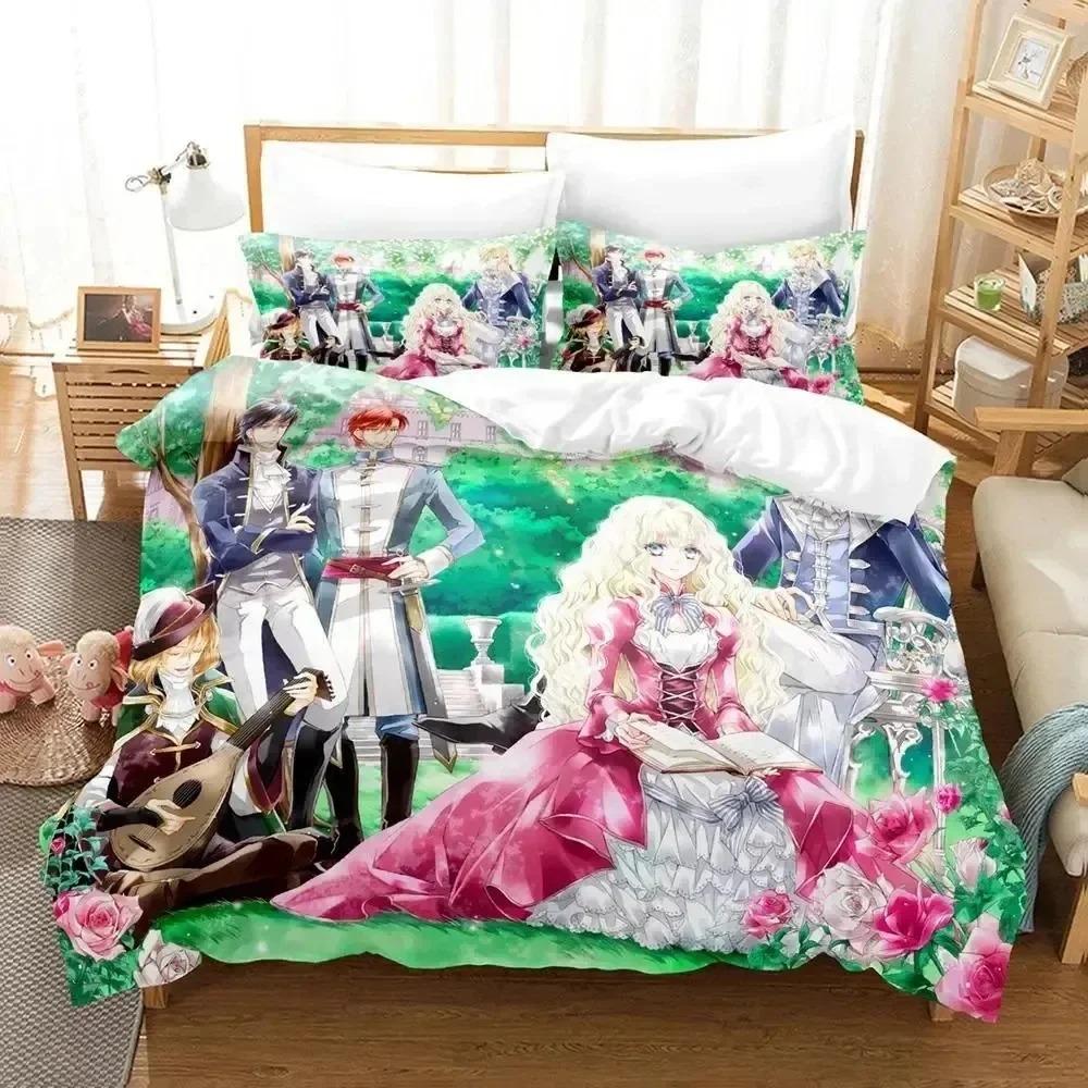 Comforter Anime Bibliophile Princess Bedding Set 3D Printed Suitable For Bedroom Kids Home Textile