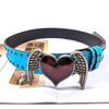 Universal PU Waist Belt with Heart Buckle for Fashion Enthusiasts Jeans Skirt