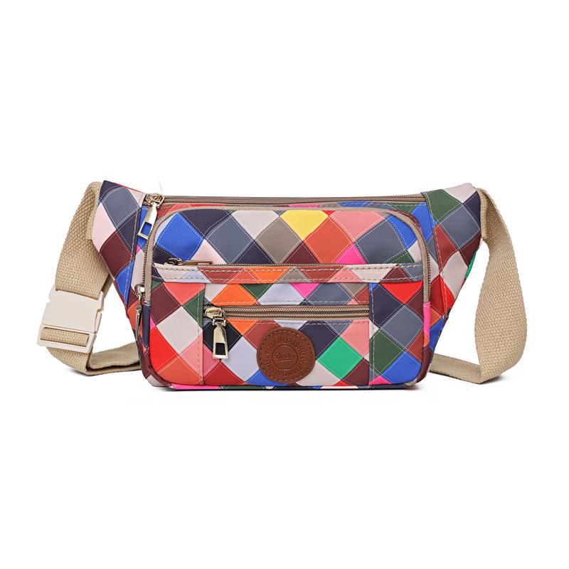 Modische Hüfttasche, Reißverschluss, geeignet für Outdoor-Aktivitäten, Crossbody-Sporttasche, lässige Umhängetasche, mehrschichtig c