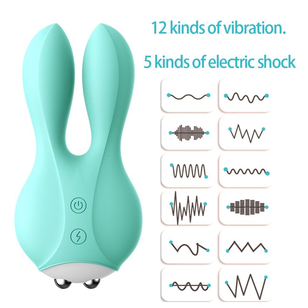 Rabbit Electric Shock Clitoris Stimulator Vibrators For Women Vagina Massager Anal Plug Female Masturbator Sex Toys Adults Shop