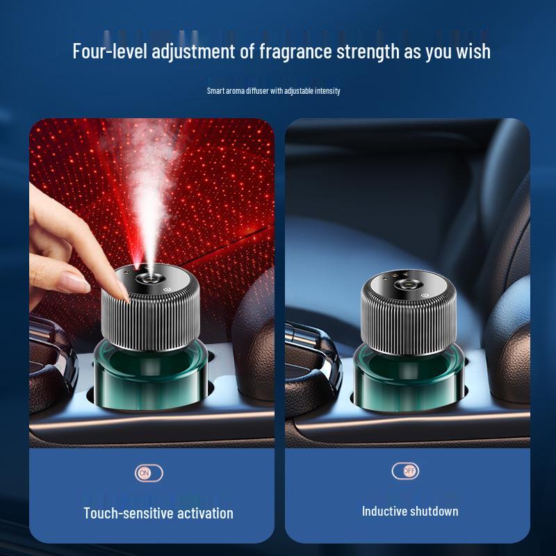 New Car Interior Aromatherapy Machine with Starry Sky Ambient Light and Smart Perfume Sprayer