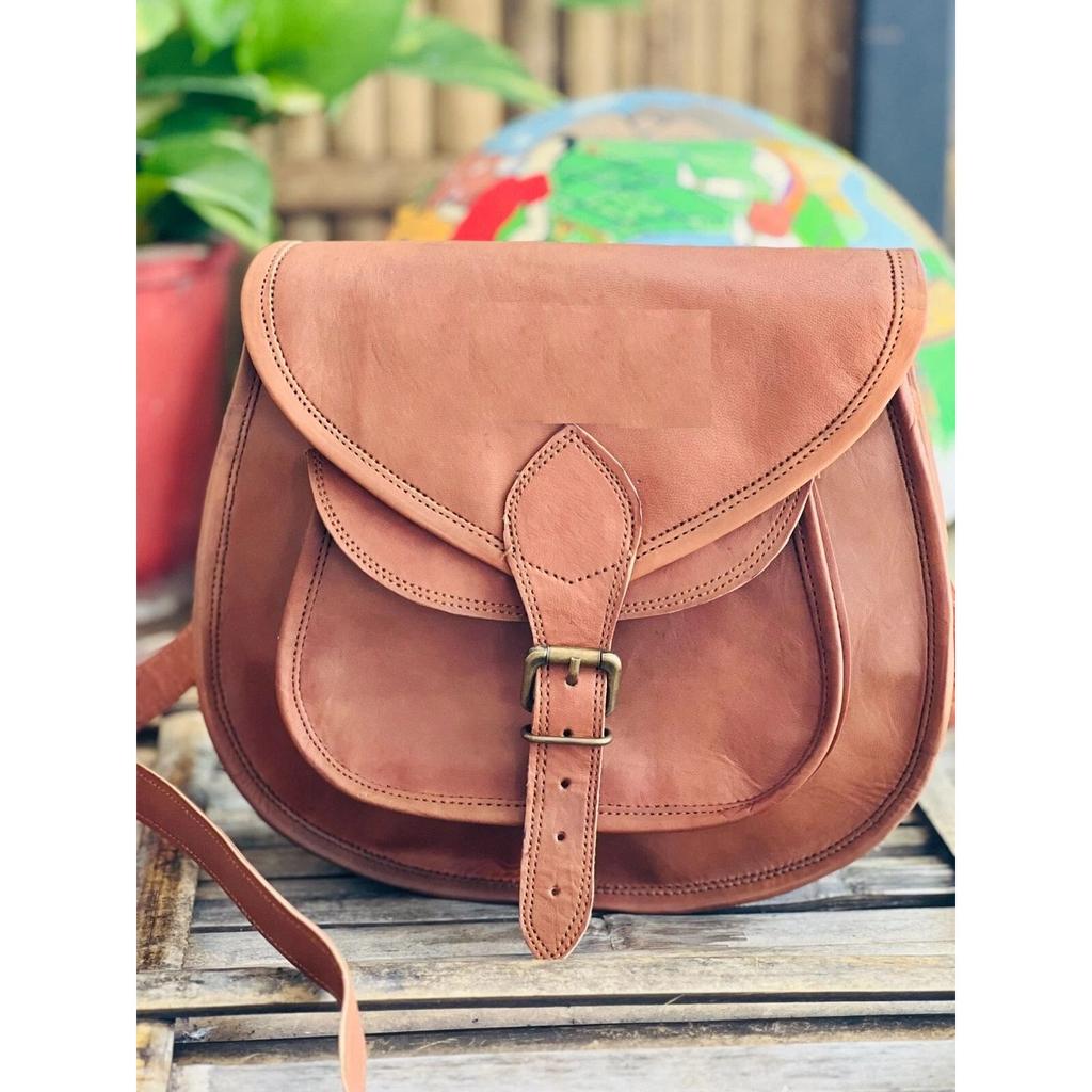 Women's Luxury Leather Crossbody New Messenger Handbags Brown Bag