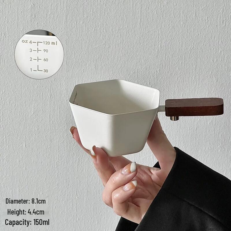 Black Hexagonal Stainless Steel Espresso Extraction Cup with Lid