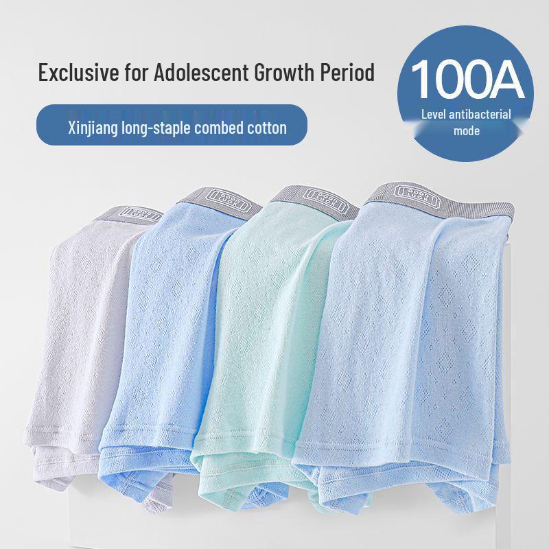 Jin Tong Wang Bavlněné boxerky pro chlapce ve vývojovém stádiu pro teenagery