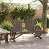 Vidaxl 2-Seater Adirondack Garden Chair, Solid Fir Wood