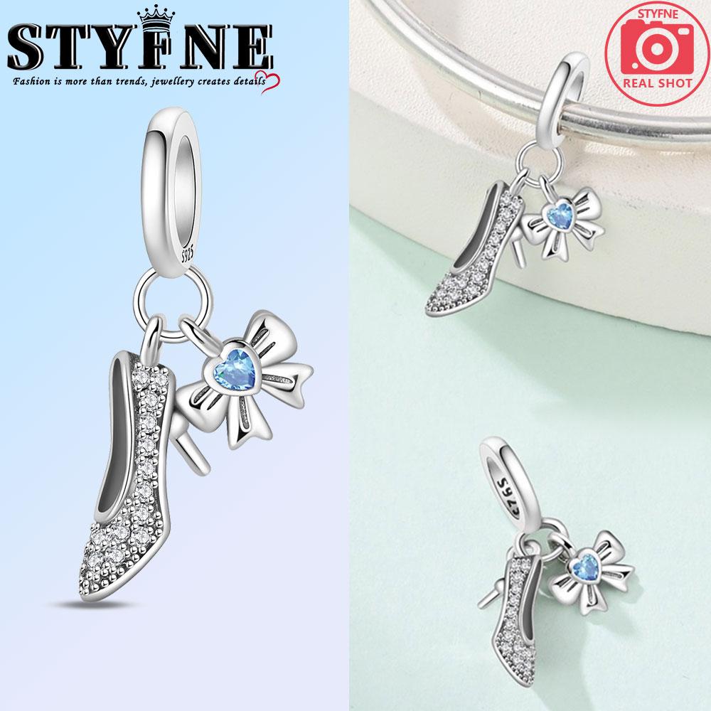 Copper Ballet Dance Shoes High Top Canvas Shoe High Heels Charms Beads Fit Diy Bracelet Fine Birthday Jewelry Gift