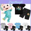 Kids Cocomelon Short Sleeve Tshirt Shorts Boys Girls 2pcs Tops Pants Set Casual