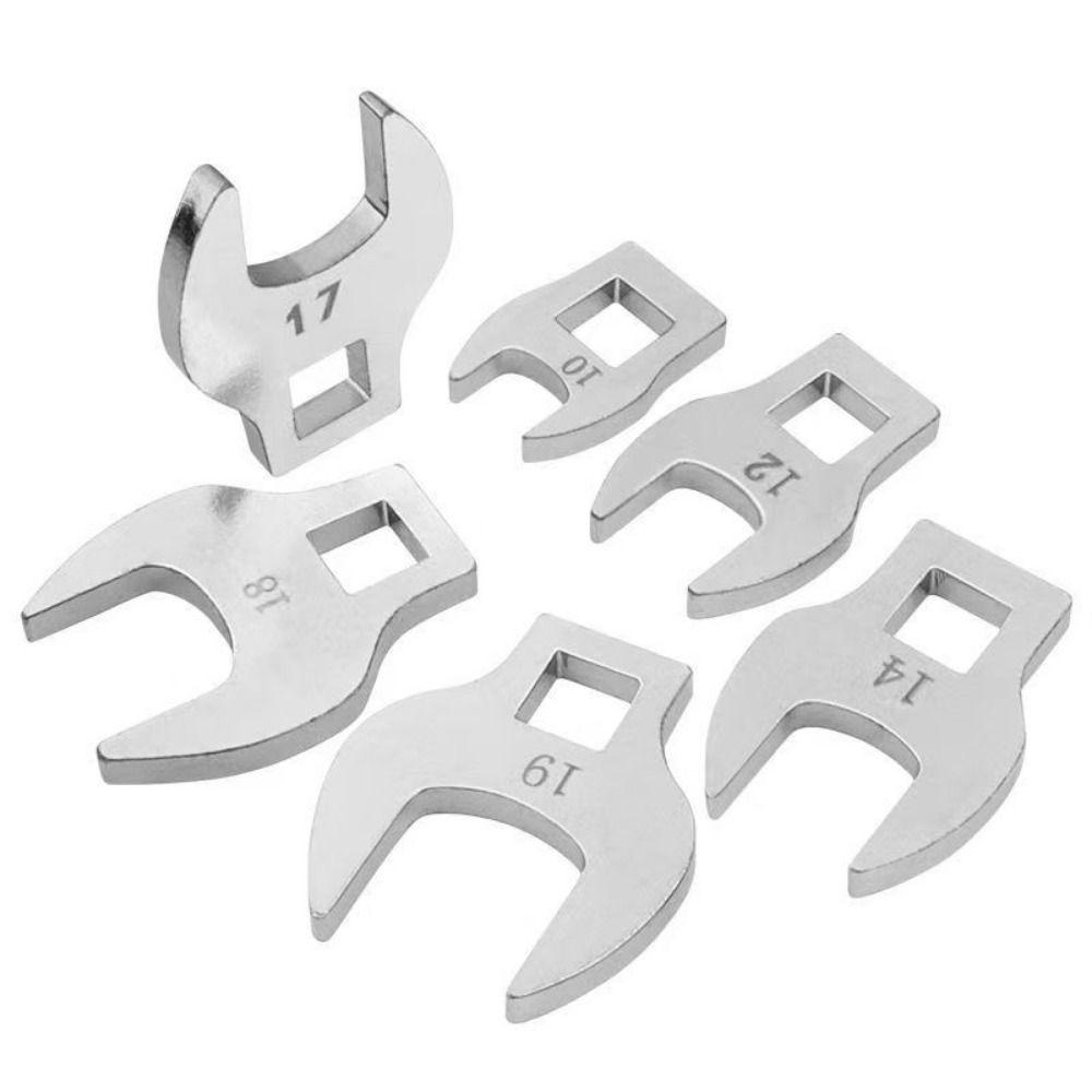 8 Stück 3/8" Wechselkopf Schraubenschlüsselkopf 10-19mm Maulschlüssel Gabelkopfschlüssel Satz Abnehmbar Professionell