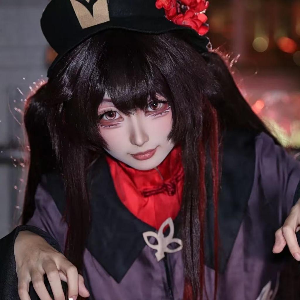 Impact Hutao Cosplay Costume Buty Jednolita Peruka Chiński Styl Halloween Kostiumy dla Kobiet Gra Hu Tao