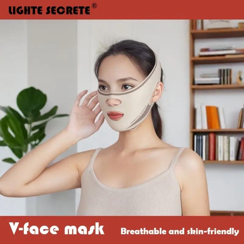 1PC Breathable Ultra-Thin V-Line Lift Mask for Women and Men - Reusable Brown Beauty Bandage