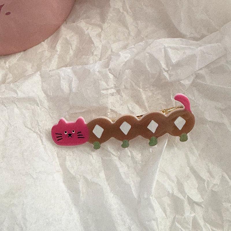 1PC Hairpin Gifts for Cat Lovers Cartoon Animal Theme Head Accessory Hair Clip Casual Cat Pattern Funny Multi-Color