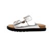 New thick-soled slippers women's round head with square buckle versatile casual beach comfortable cool slippers