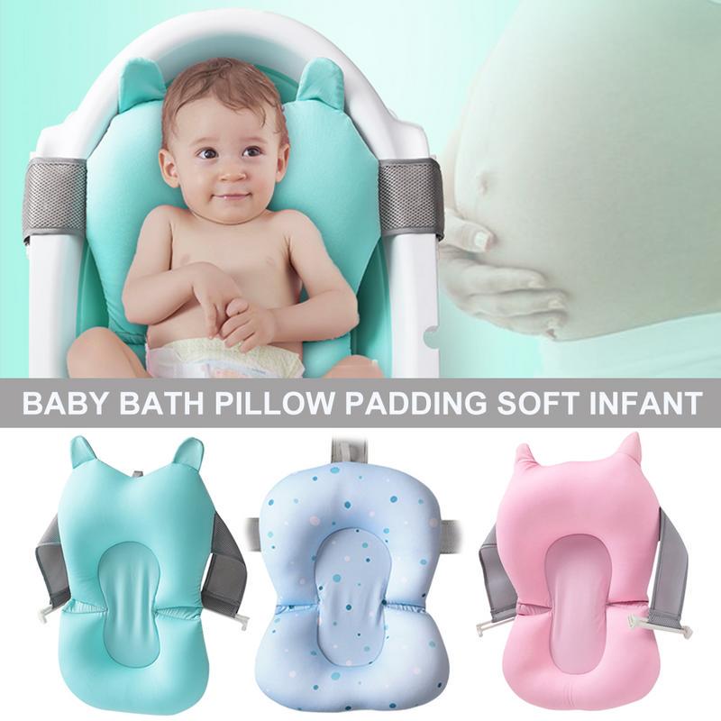 Baby Bath Pillow Padding Soft Infant Lounger For Tub Anti Slip Mat