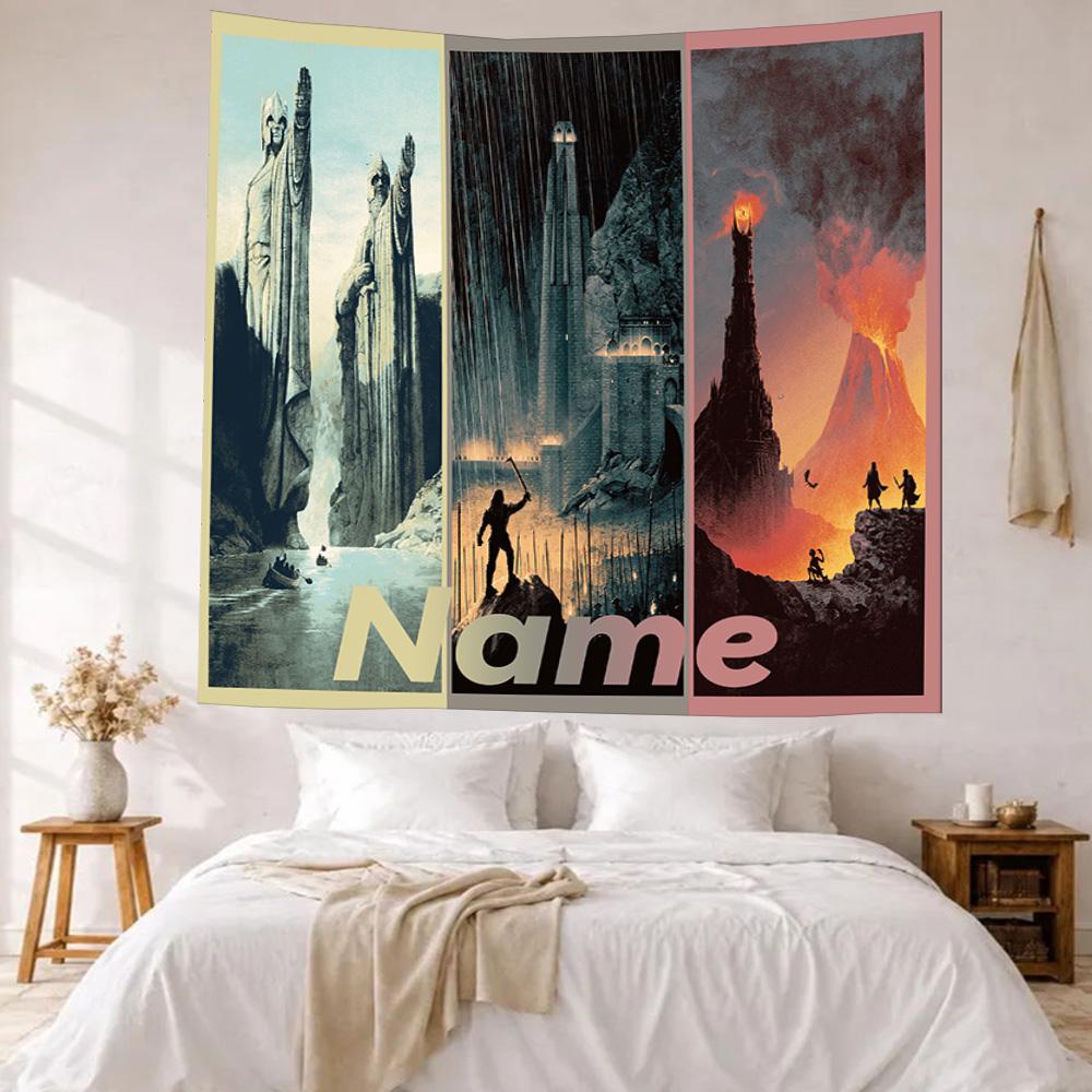 Like Warner Bros Movies Custom Your Name Wall Decor Tapestry Art For Pet Memorial Birthdaywedding Party Backdrop Family Gift