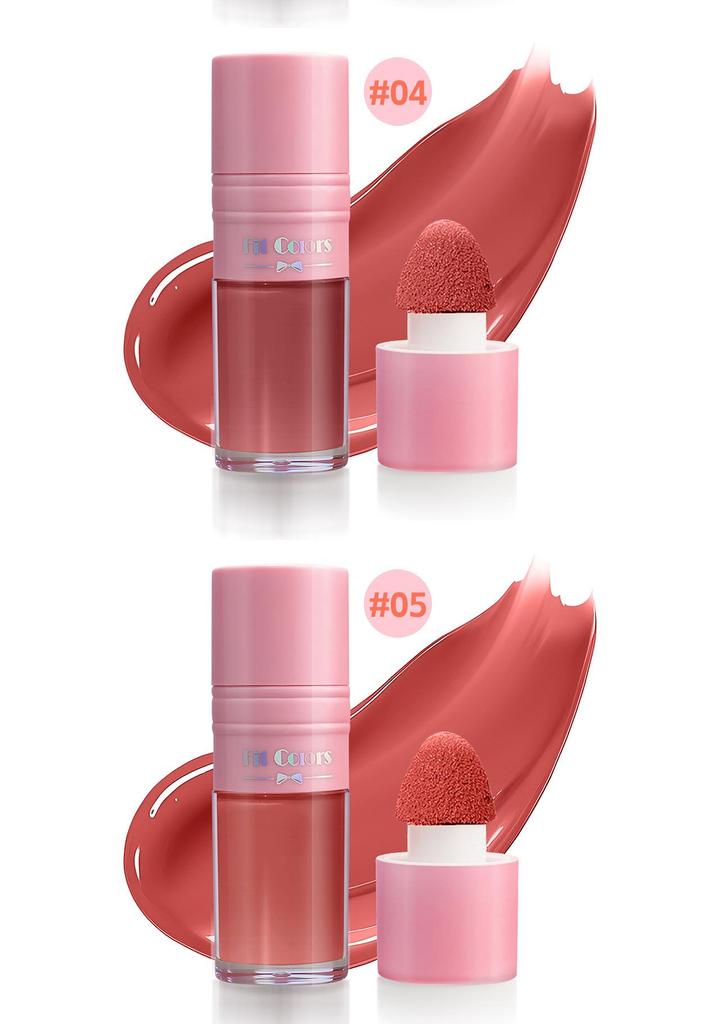 Fit Colors 3D Liquid Highlighter & Contour Blush - Matte & Pearlescent Multifunctional Makeup Brightener.