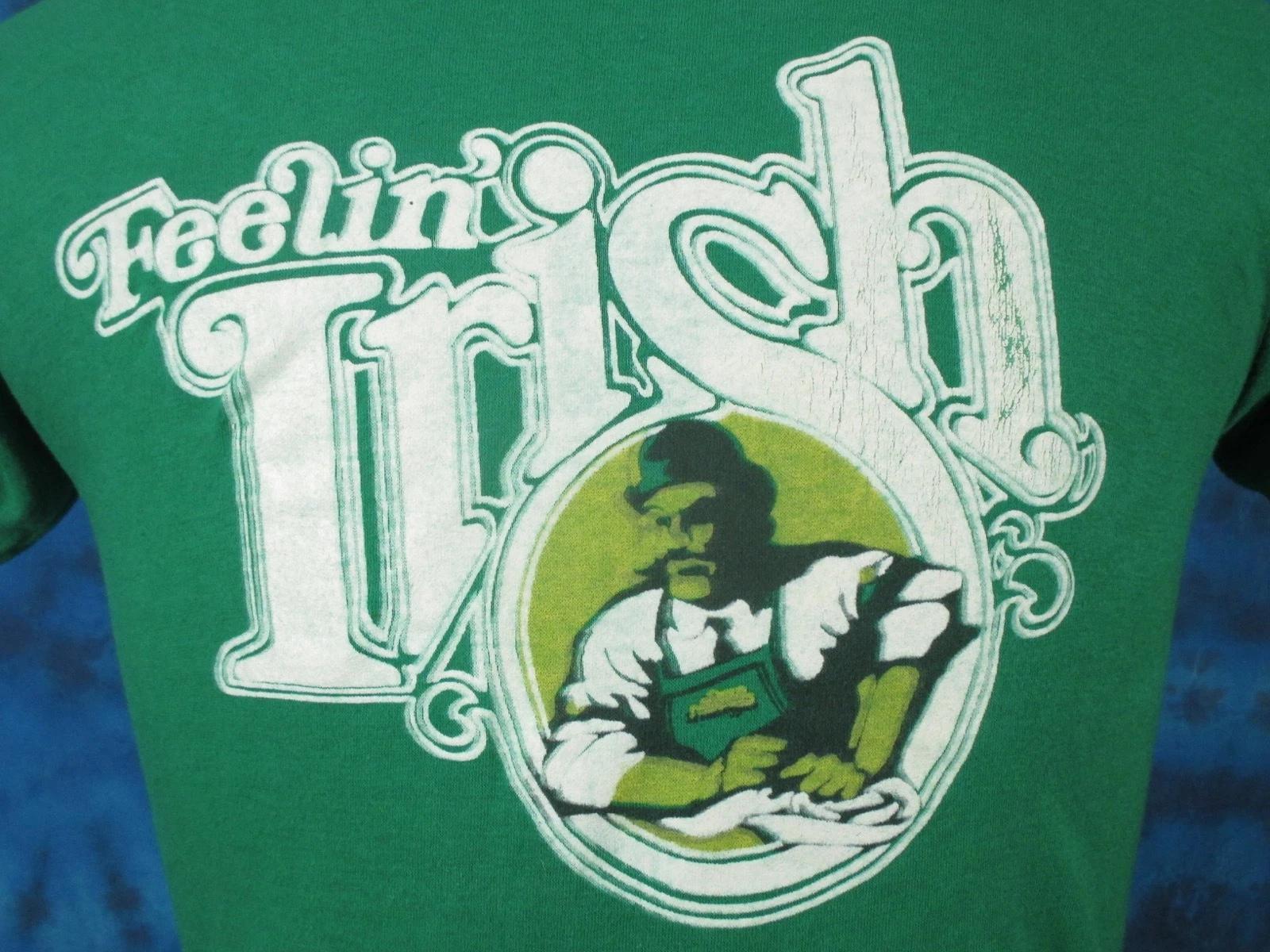 vtg 80s MALONE’S BAR GEORGIA ST. PATRICK S DAY T-Shirt XS irish single stitch XL