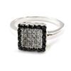 Black White 'Romy' Silver Ring