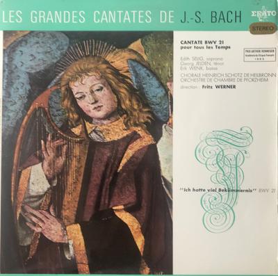 LP Record JOHANN SEBASTIAN BACH / EDITH SELIG - Cantate BWV 21 Pour Tous Les Temps STE50127 Erato 1963 France Classical Used