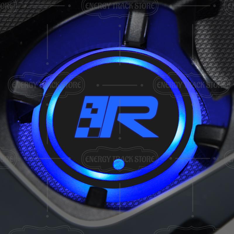 

1/2PCS R Design Flag Emblem Car Coaster LED Light Water Cup Holder Mat For Volvo V40 V60 V50 V90 XC40 XC60 XC90 V60 S40 S60 AWD