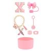 7pcs Cup Accessories Set for Stanley 30oz 40oz Tumbler Straw Cover Cap Boot Spill Proof Stopper Letter Keychain Charm Sticker