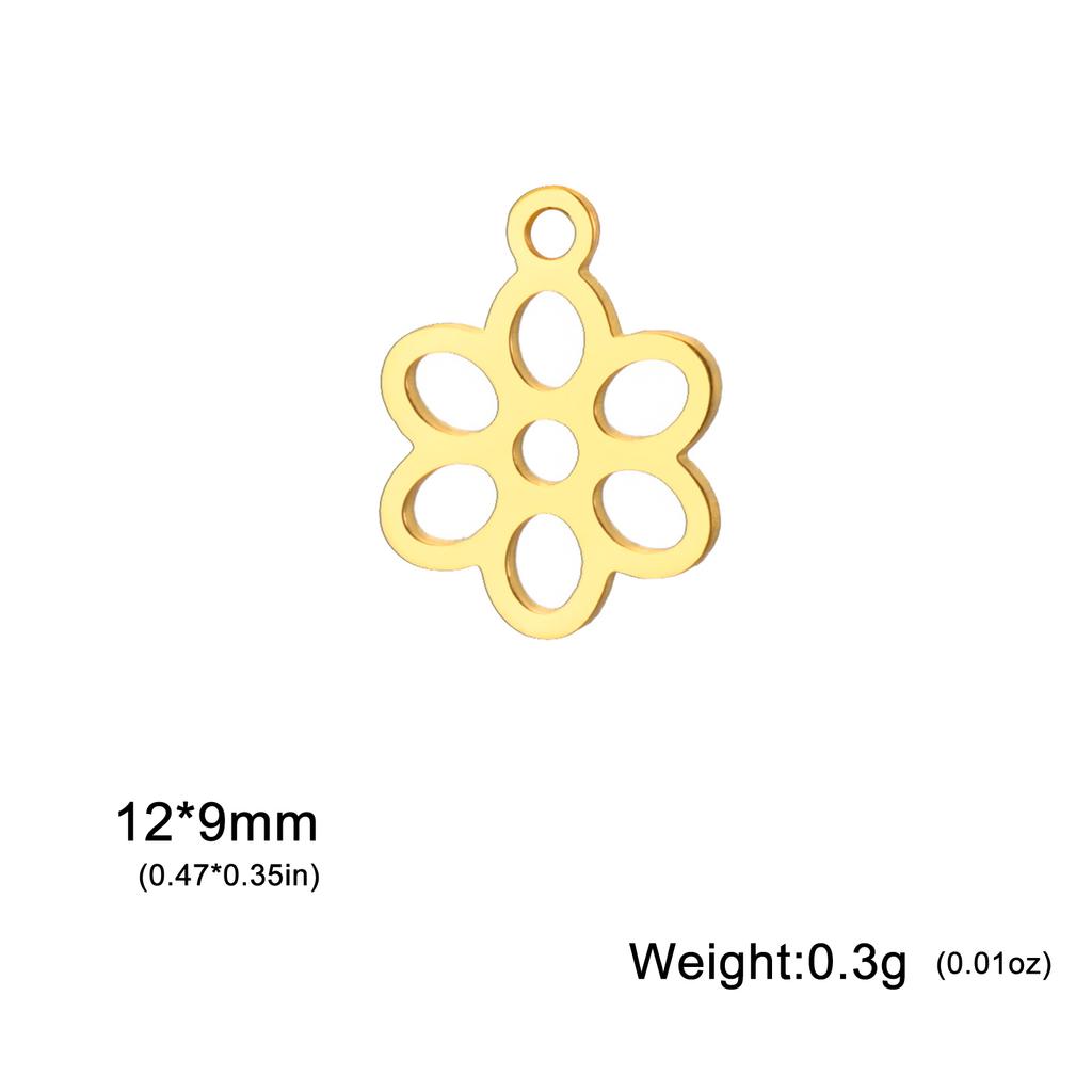 5 pieces/pack Mini Cat Flower Jewelry Owl Cherry Star Heart shaped Bow Stainless Steel Pendant DIY Necklace Bracelet Jewelry