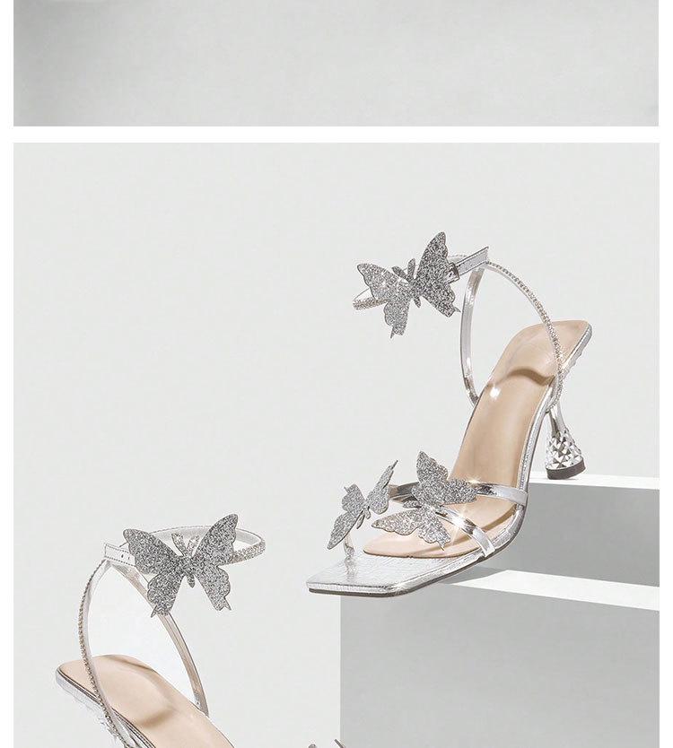 European Style Plus Size Open-Toe Bow High Heel Sandals