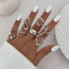Vintage Gold Color Geometric Rings Trendy Finger Jewelry Hollow Out Adjustable Ring Set for Women Men Retro Boho Fashion Party Gift