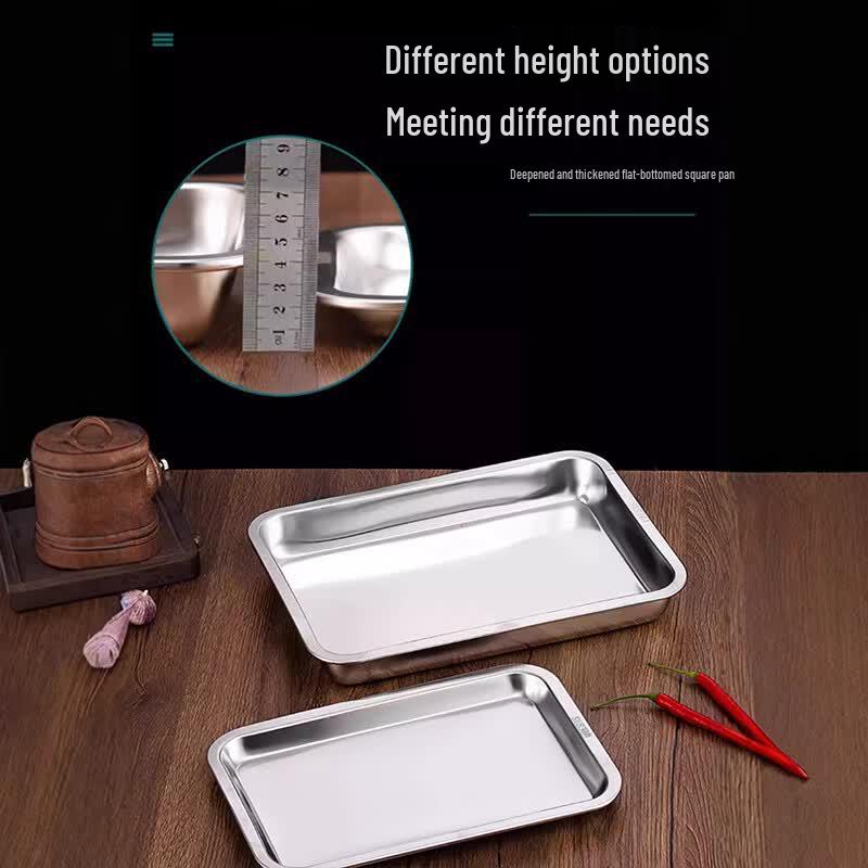 Dewei Chi 304 Stainless Steel Square Food Tray