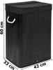 SOREN 80L Bamboo Laundry Basket with Lid, Black