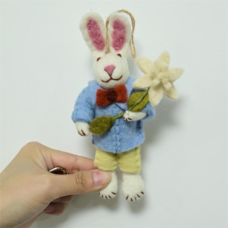 Handmade Wool Felt Animal Keychain Ornament