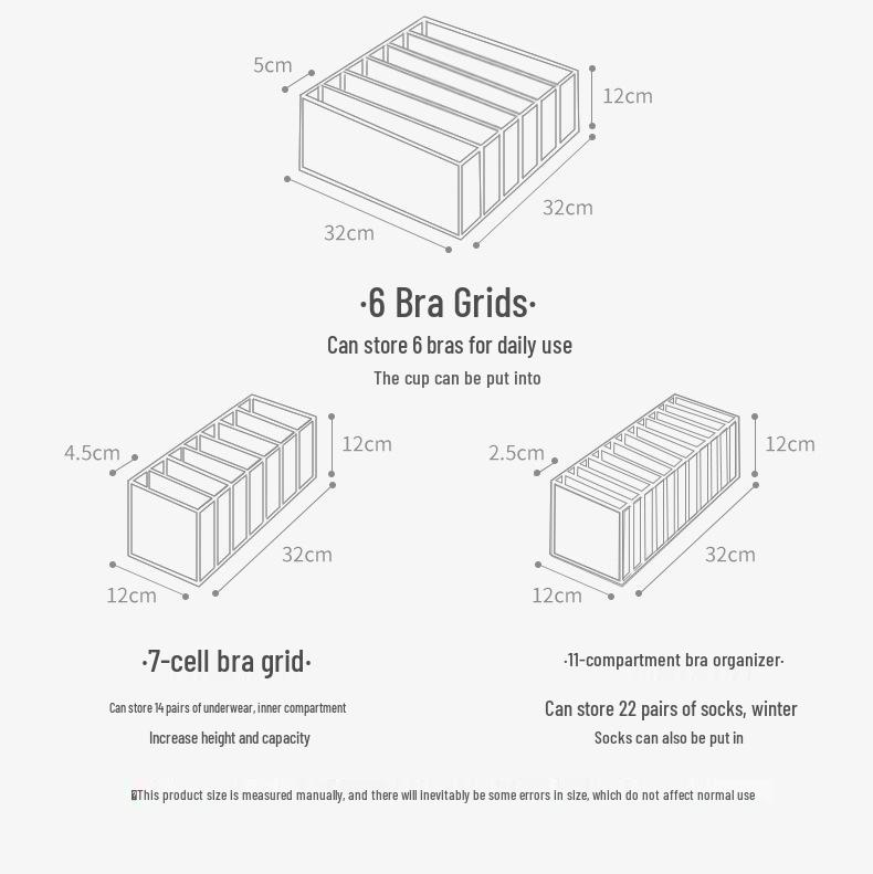 Foldable Mesh Lingerie Organizer: Sock, Bra, and Underwear Drawer Divider Box