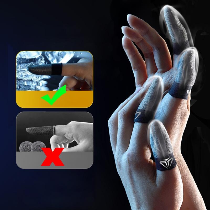 Fingertip Sleeve Sweatproof Ultra Thin Mobile Game for Touch Screen Finger Cover Tear Resistant Fingertip Gloves