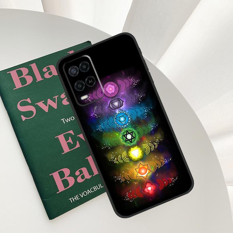 Mandala Chakra Yoga Case For Oppo A15 A16 A17 A52 A72 A76 A96 A54 A74 A94 A54S A57S A58 A78 A98 A57 A77 Cover