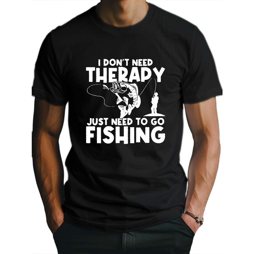 

European sizes Go Fishing Immediately Fitted Men s T-Shirt, Sweat-wicking and Freedom of Movement 4XL