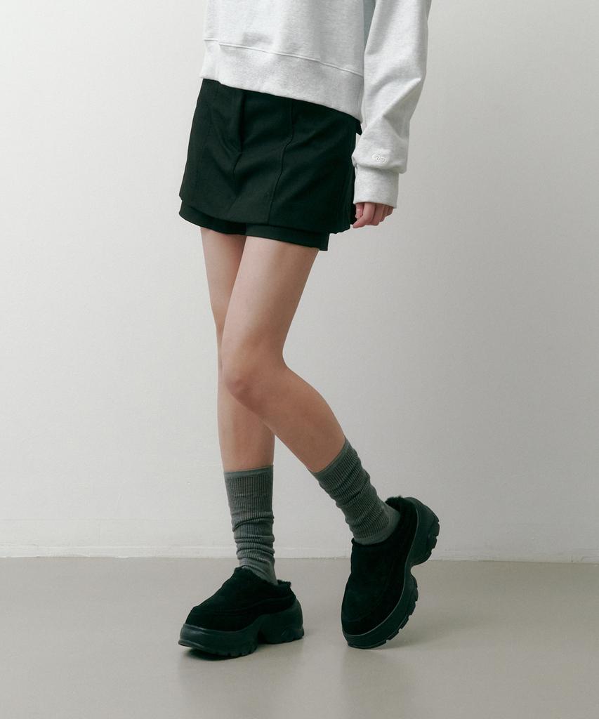 Solteuaenchokollis Double Pocket Skirt Pants Black 4W243V002