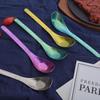 Titanium Hammered Texture Spoons Set - Includes Children's, Deepened Soup, Flat, and Ice Flower Spoons.