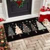 VIKAMA Christmas Carpet 5 Christmas Tree Doormat Welcome Mat Kitchen RugCrystal Velvet Living Room Carpet Rug For Bedroom Home D