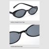 Lunettes de soleil ovales en gel pour femmes, petite monture, chic vintage, lunettes de soleil rétro translucides en forme de goutte d'eau pour tenues de plage