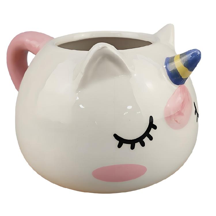 Large Capacity Drinking Cup with Ergonomic Handle Enchanting Ceramic Unicorns Coffee Mug For Daily Use