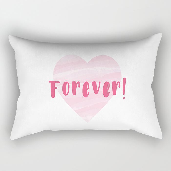 Ins Pink Geometric Waist Pillow Case Car Sofa Pillow Cushion Cover Pillow Case Pillow Case Pillow Case