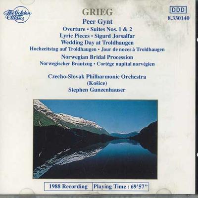 CD GIMZENHAUSER, CSSR STATE PHILHARMON - Grieg Peer Gynt Overture Suites 1&2 8330140 GOLDEN CLASSICS Non Japan Classical Used