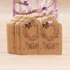 100pcs  Merry Christmas Tags Kraft Paper Card Gift Label Tag DIY Hang Tags Gift Wrapping Decor Gift Card