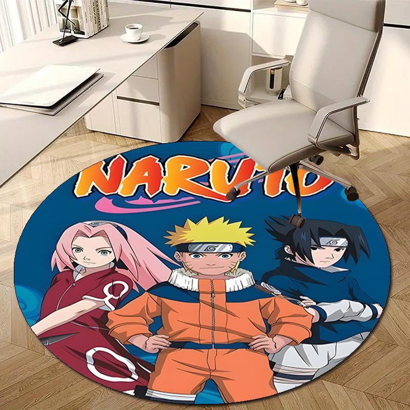 1pc NARUTO (5) Design Printed Area Round Carpet for Bedroom Living Room Home Decor Rugs Mat Non Slip Mat Rug for Bedside