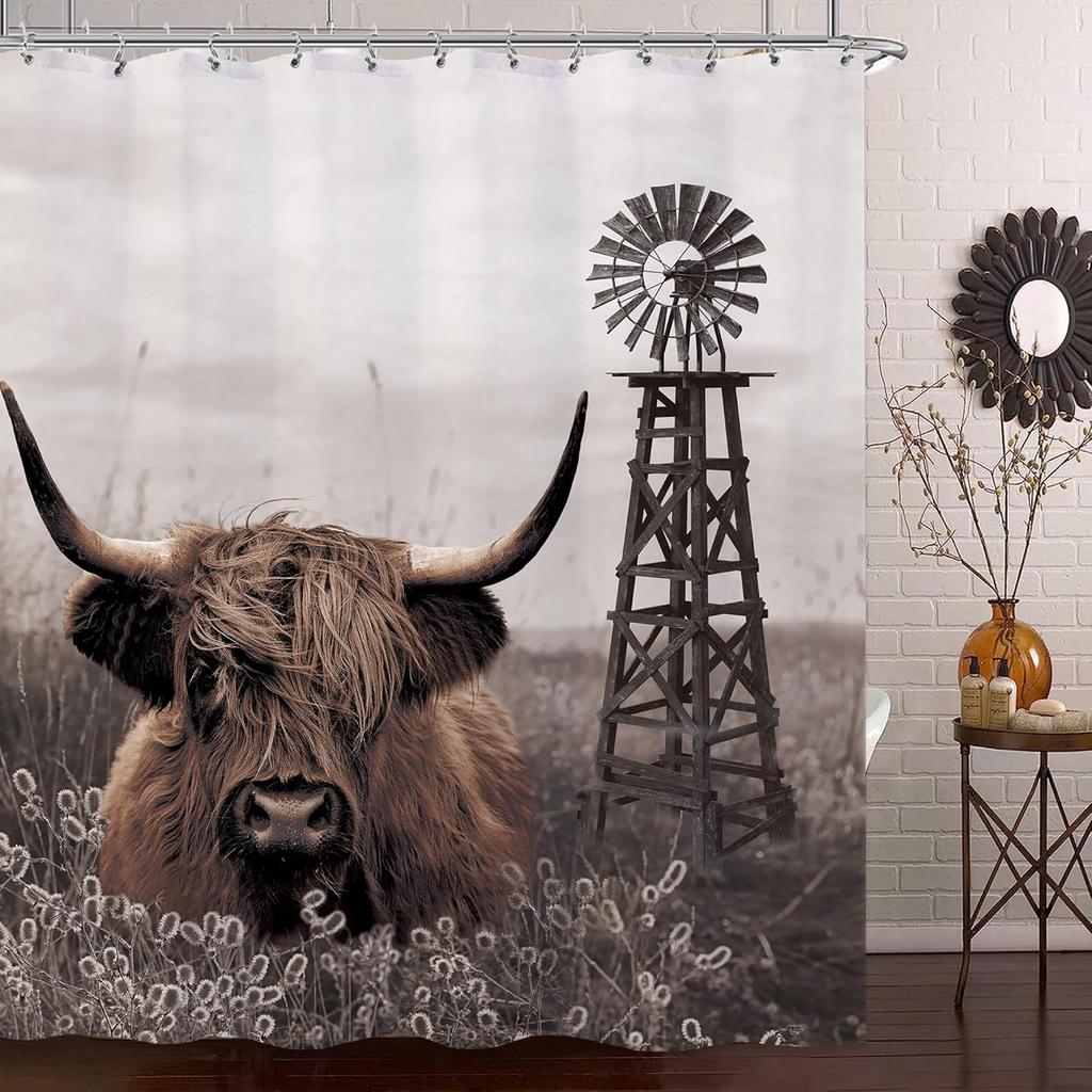 Afroamerikanisches schwarzes Mädchen Duschvorhang Rose afrikanische Blume Farbe wasserdicht Badewanne dekorativer Duschvorhang mit Haken